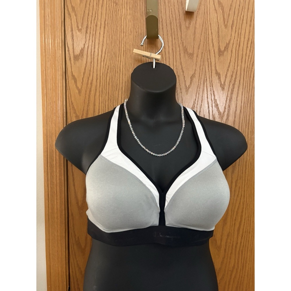 Champion Sports Bra 2X Gray Black White